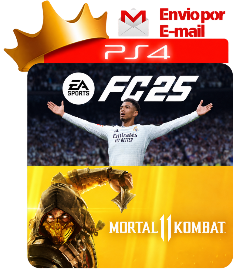 EA Sports FC 25 + Mortal Kombat 11 para PS4 - O Rei dos Games