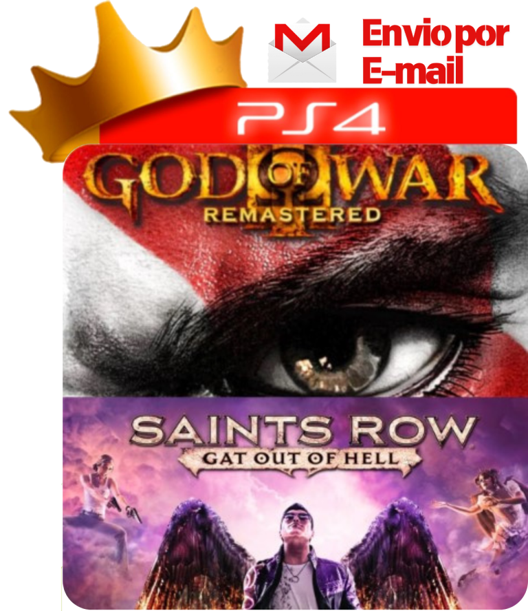 God of War 3 Remastered + Saints Row: Gat Out of Hell para PS4 - O Rei dos Games
