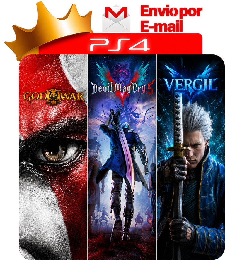God of War 3 Remastered + Devil May Cry 5 + Vergil para PS4 - O Rei dos Games