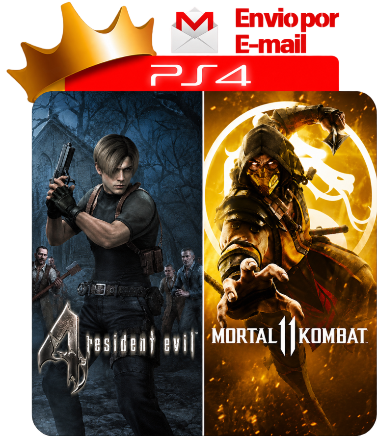 Resident Evil 4 + Mortal Kombat 11 para PS4 - O Rei dos Games