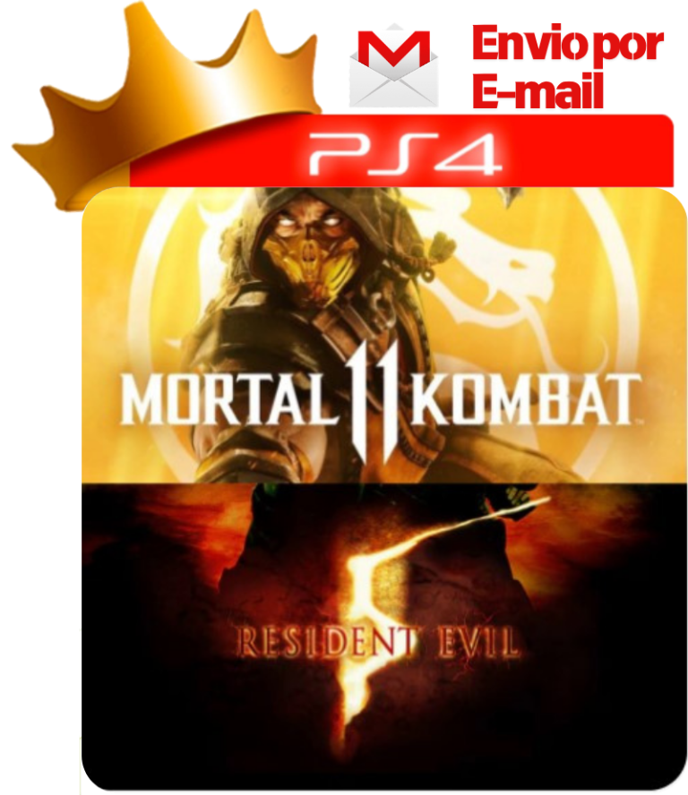 Resident Evil 5 + Mortal Kombat 11 para PS4 - O Rei dos Games