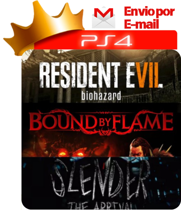 Resident Evil 7 + Bound by Flame + Slender: The Arrival para PS4 - O Rei dos Games