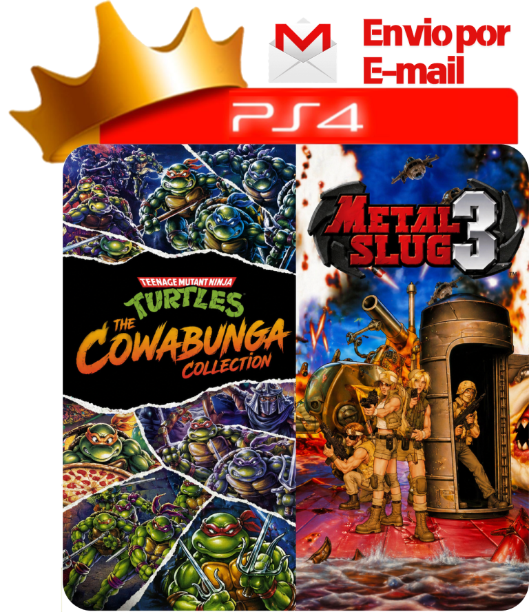 Teenage Mutant Ninja Turtles: The Cowabunga Collection + Metal Slug 3 para PS4 - O Rei dos Games