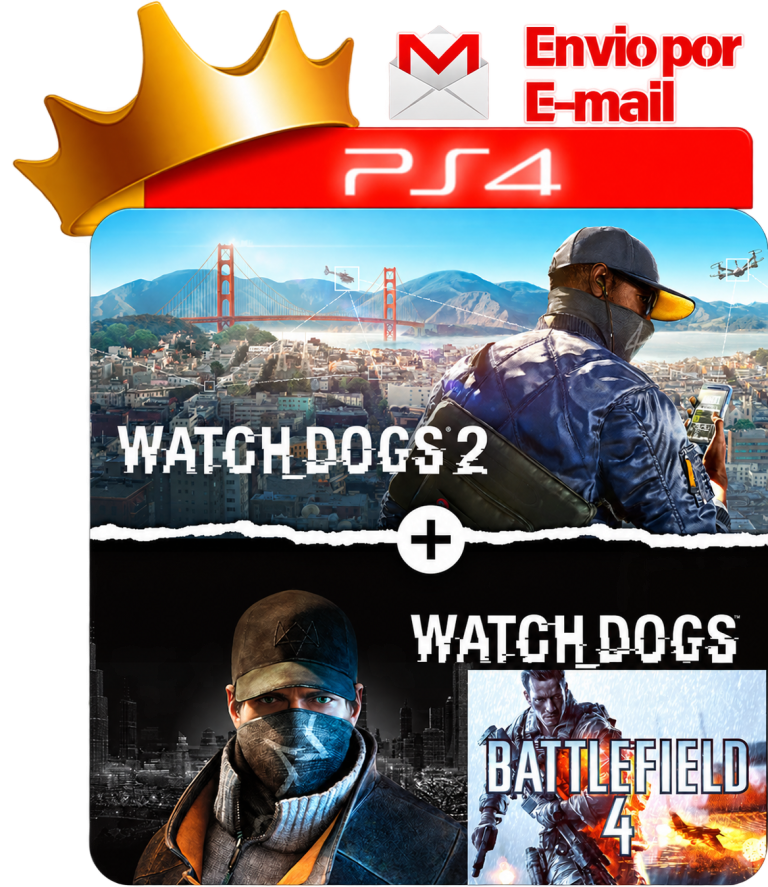 Watch Dogs + Watch Dogs 2 + Battlefield 4 para PS4 - O Rei dos Games