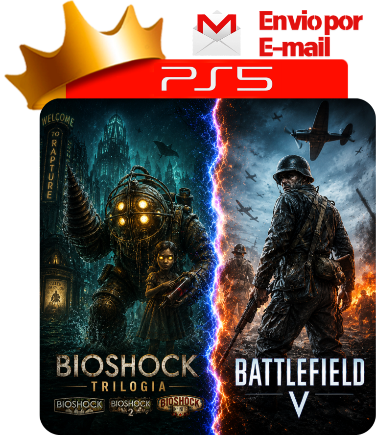 BioShock Trilogia + Battlefield 5 para PS5 - O Rei dos Games