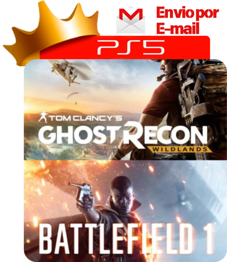 Ghost Recon Wildlands + Battlefield 1 para PS5 - O Rei dos Games