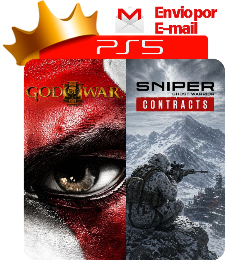 God of War 3 Remastered + Sniper Ghost Warrior Contracts para PS5 - O Rei dos Games