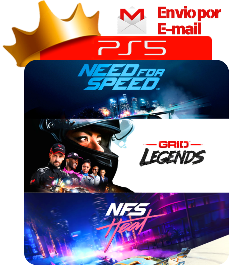 Need for Speed + GRID Legends + Need for Speed Heat para PS5 - O Rei dos Games