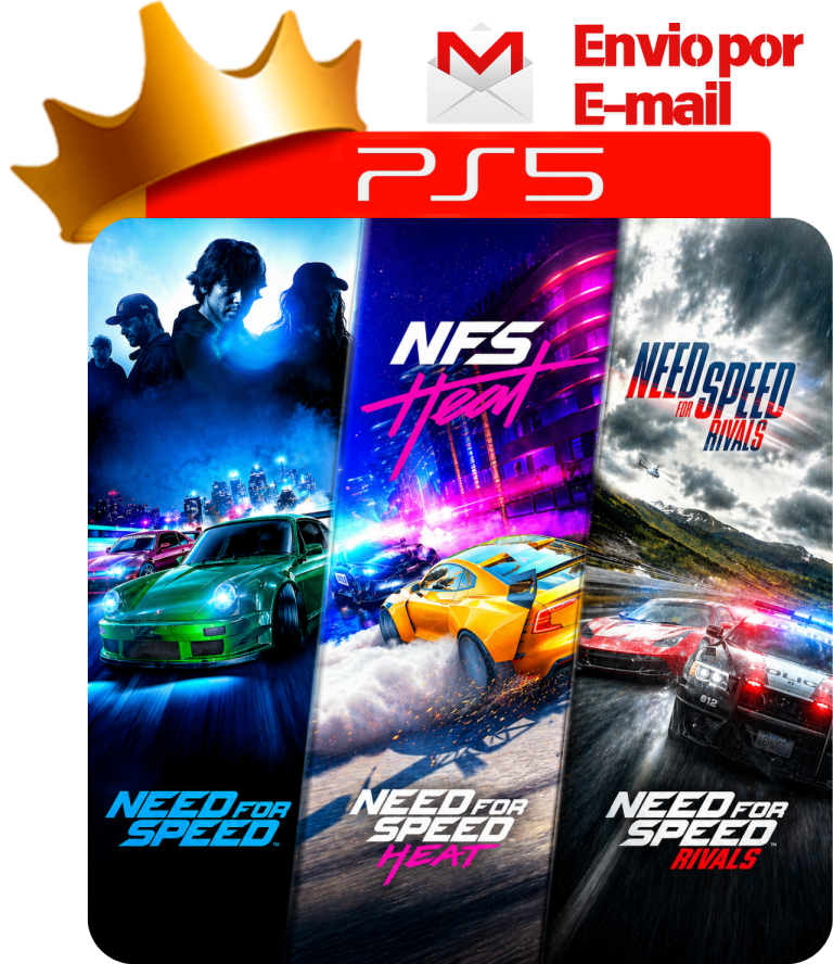 Need for Speed + Need for Speed Heat + Need for Speed Rivals para PS5 - O Rei dos Games