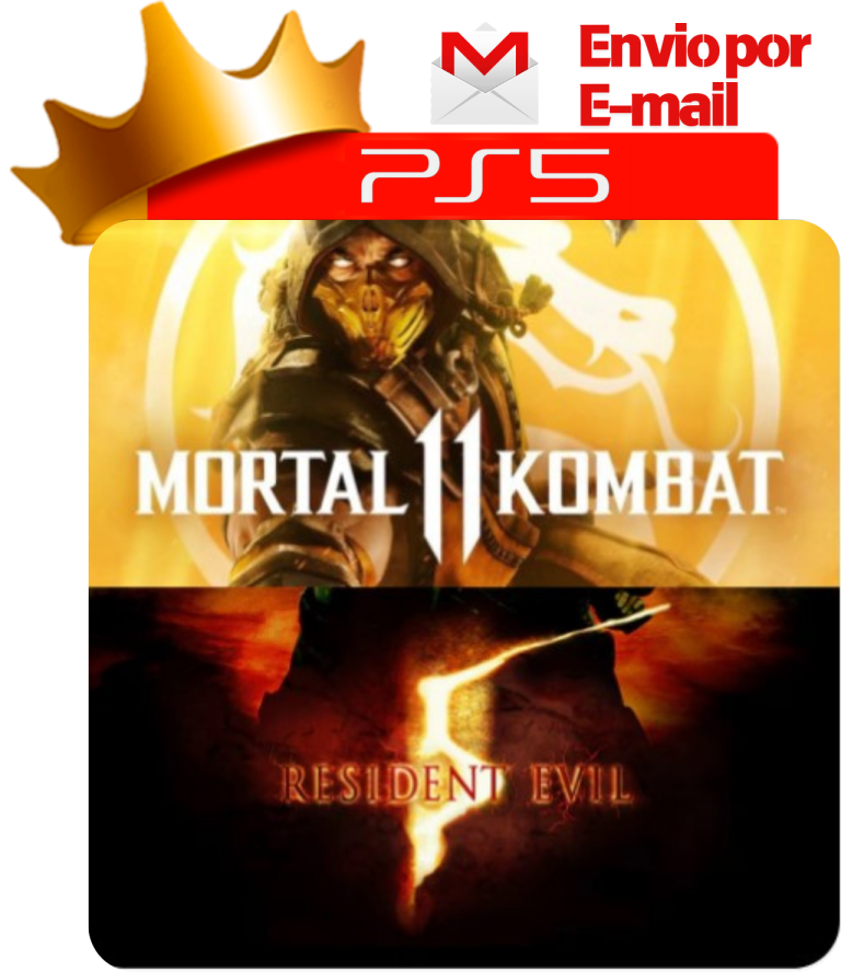 Resident Evil 5 + Mortal Kombat 11 para PS5 - O Rei dos Games