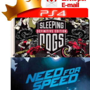 Capa Sleeping Dogs Definitive Edition + Need for Speed para PS4 - O Rei dos Games